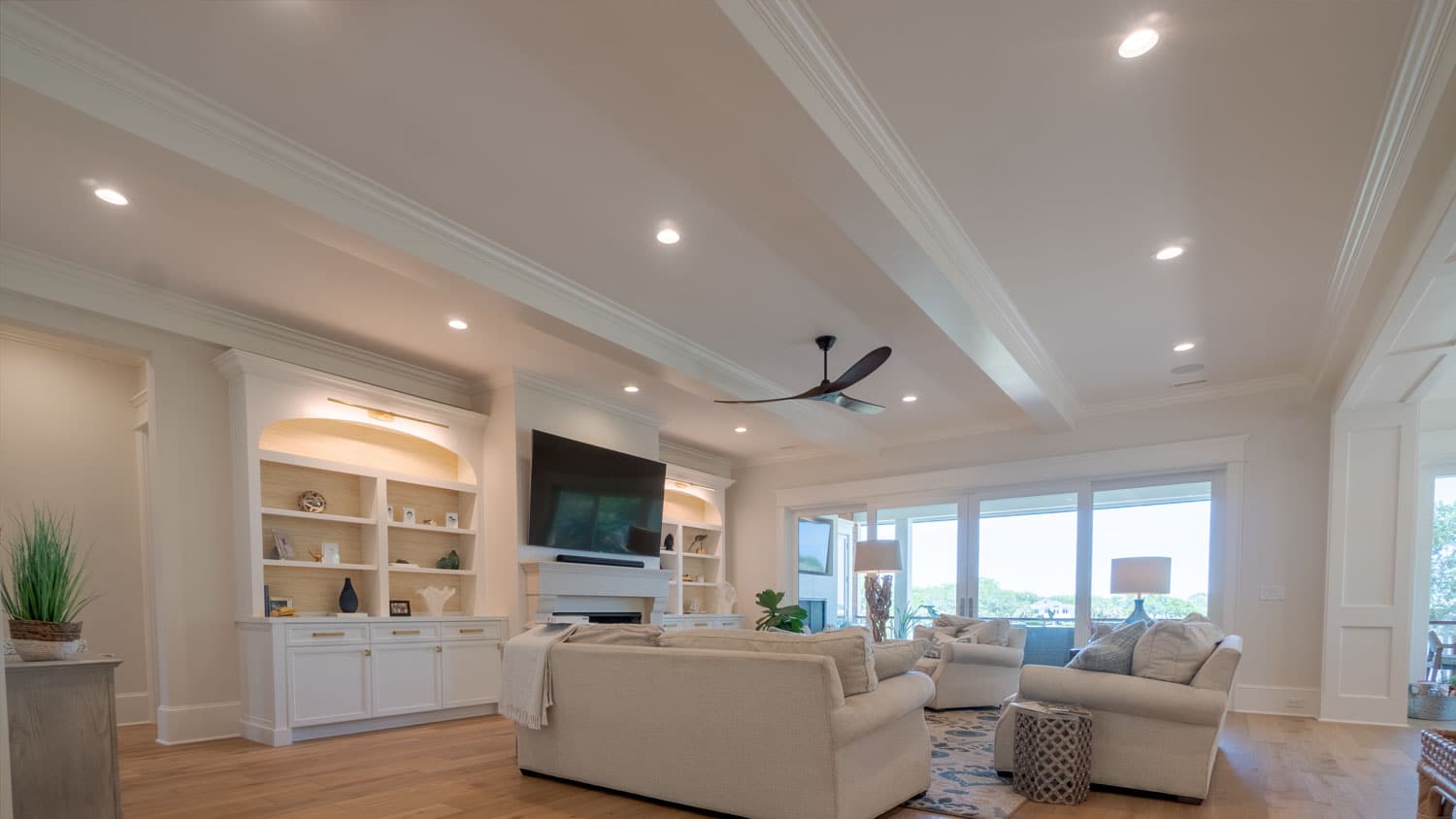 Photo of Living Room area built custom for a coastal home in wilmington nc